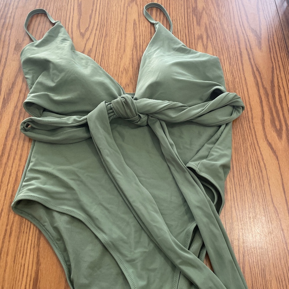 Aerie tie front one piece swimsuit